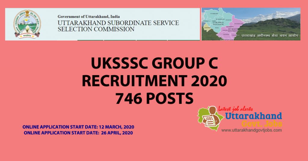 UKSSSC Group C Recruitment in 2020