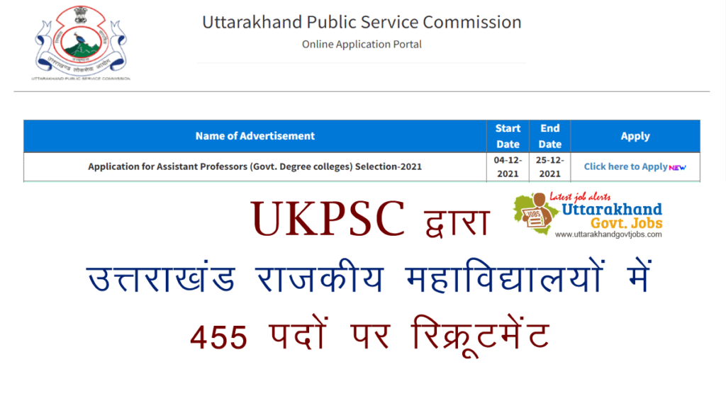 ukpsc-recruitment-for-455-posts-in-uttarakhand-government-colleges